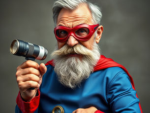 un seniors super heros qui n'a pas besoin des technologies d'aujourd'hui