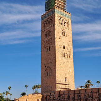 Koutoubia of Marrakech inin a blue sky