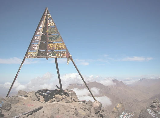 View of the Toubkal summit - climbing in Morocco