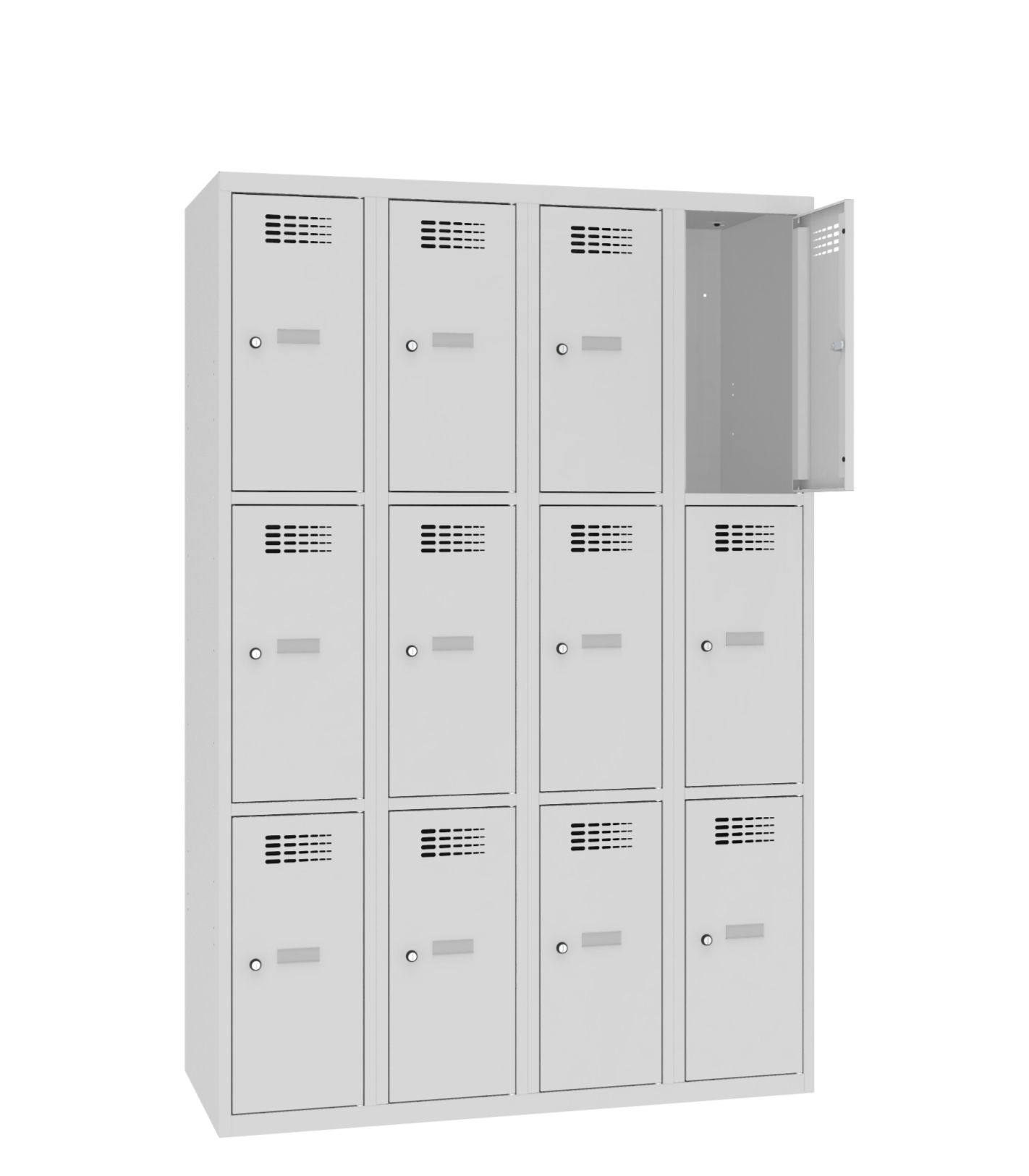 Metāla 3-nodalījumu skapis - mantu glabātuve SUS 343 W ST