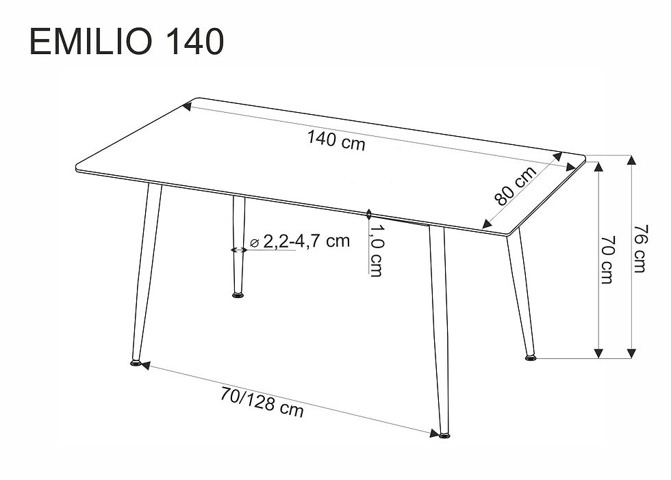 Sīktēls: Galds Emilio 140