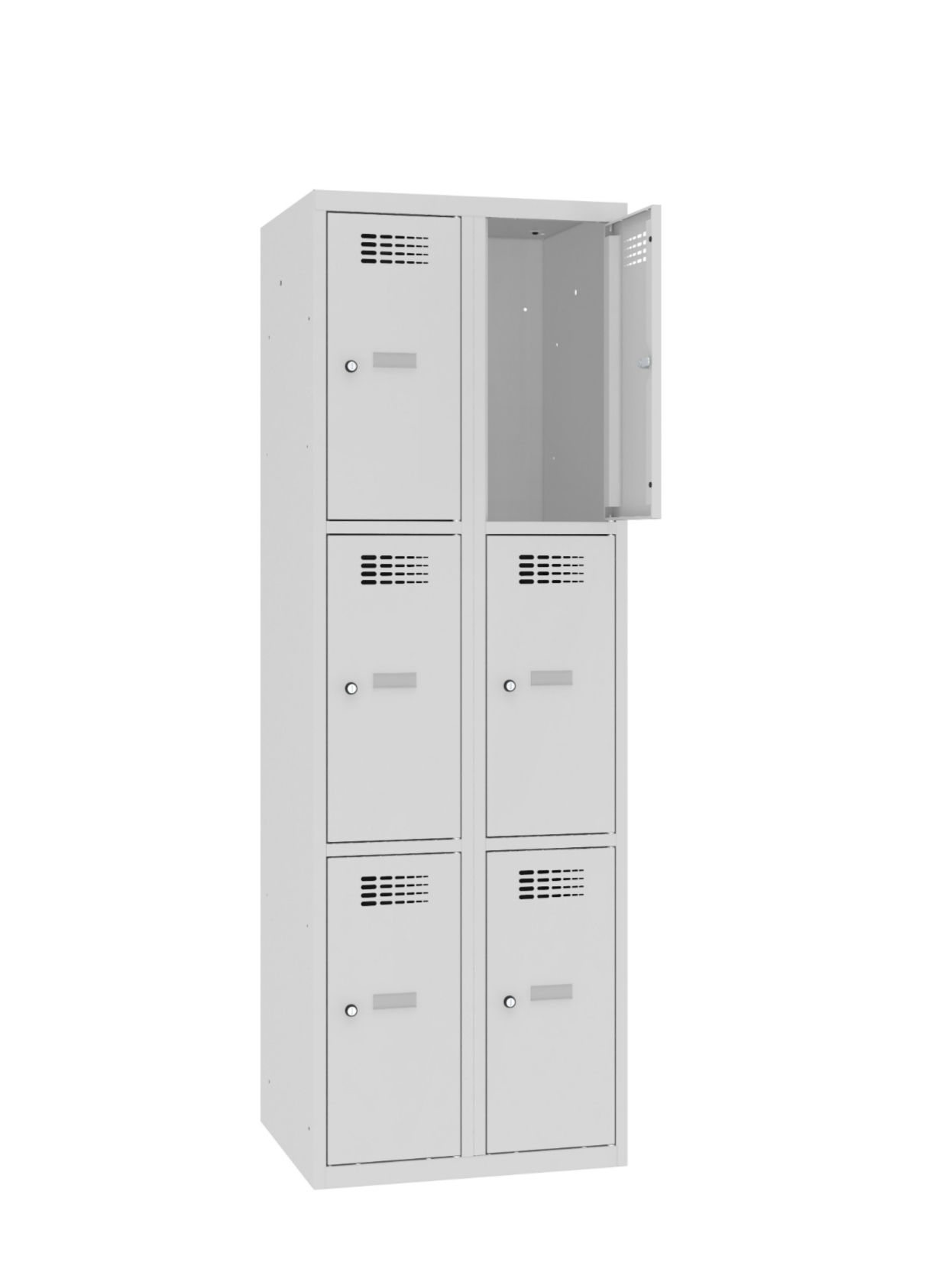 Metāla 3-nodalījumu skapis - mantu glabātuve SUS 323 W ST