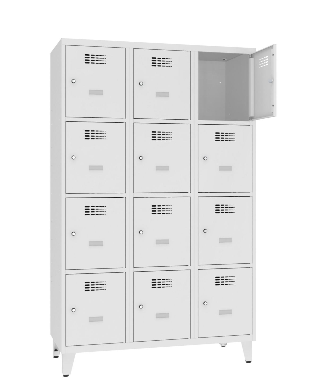 Metāla 4-nodalījumu skapis - mantu glabātuve SUS 434 K W ST