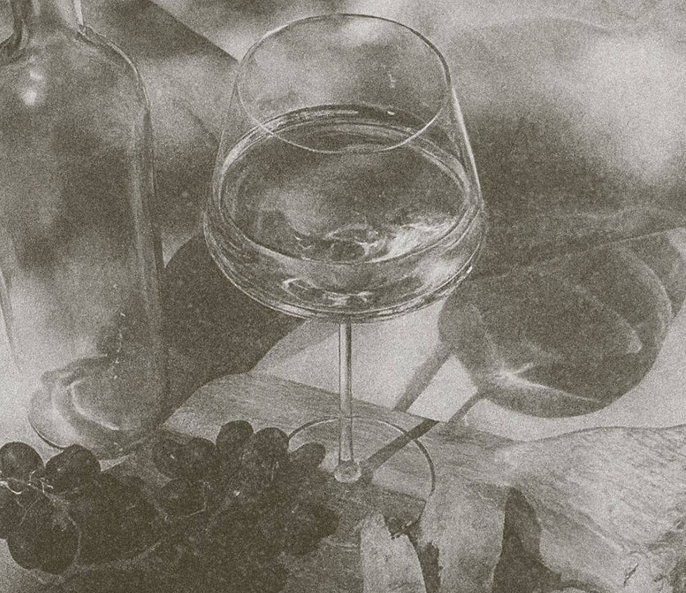 A vintage french style scene: white wine, grapes, and brie.