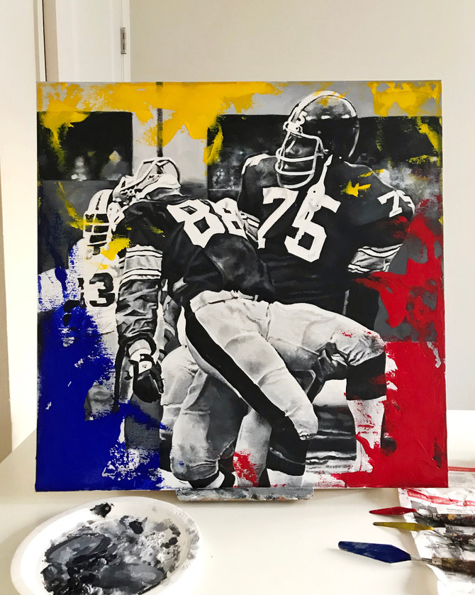 Artist Kait Schoeb "Brothers-In-Arms" Painting to Support 412 Food Rescue