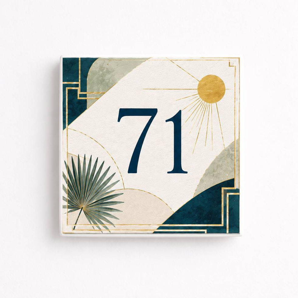 Numéro de maison décoratif personnalisé sur céramique – Gatsby
