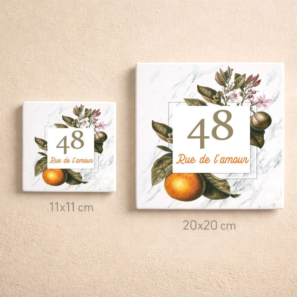 Plaque de maison personnalisée– numéro de maison décor nature