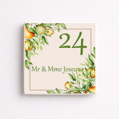 Plaque de maison personnalisée– numéro de maison décor nature