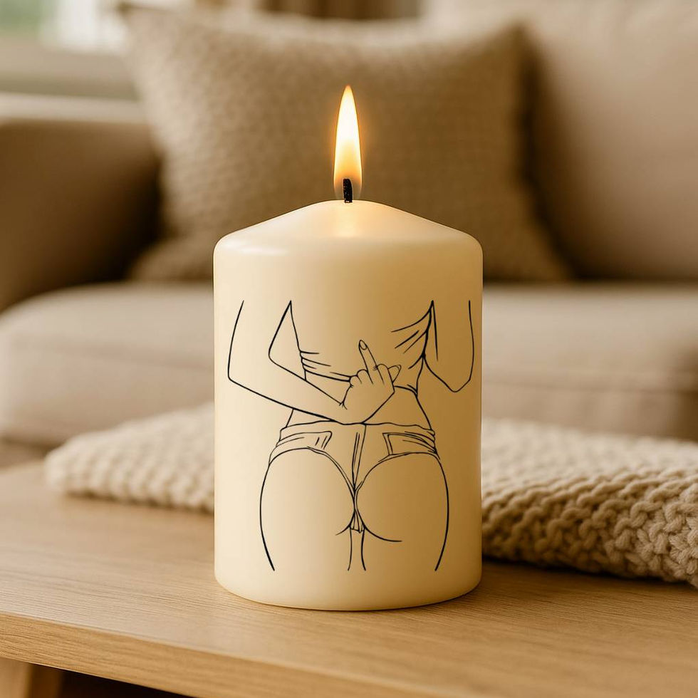 Bougie personnalisée avec message fuck