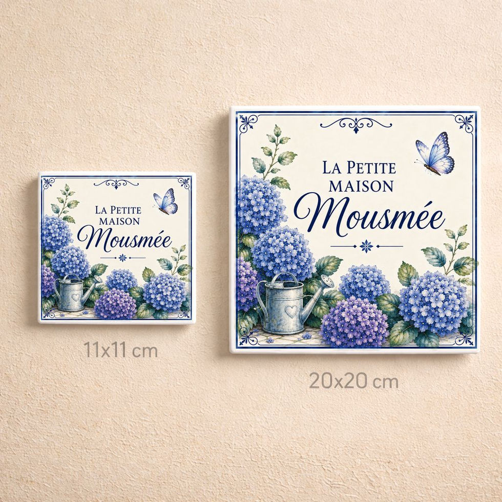 Numéro de maison personnalisé sur céramique – Jardin d'Hortensia