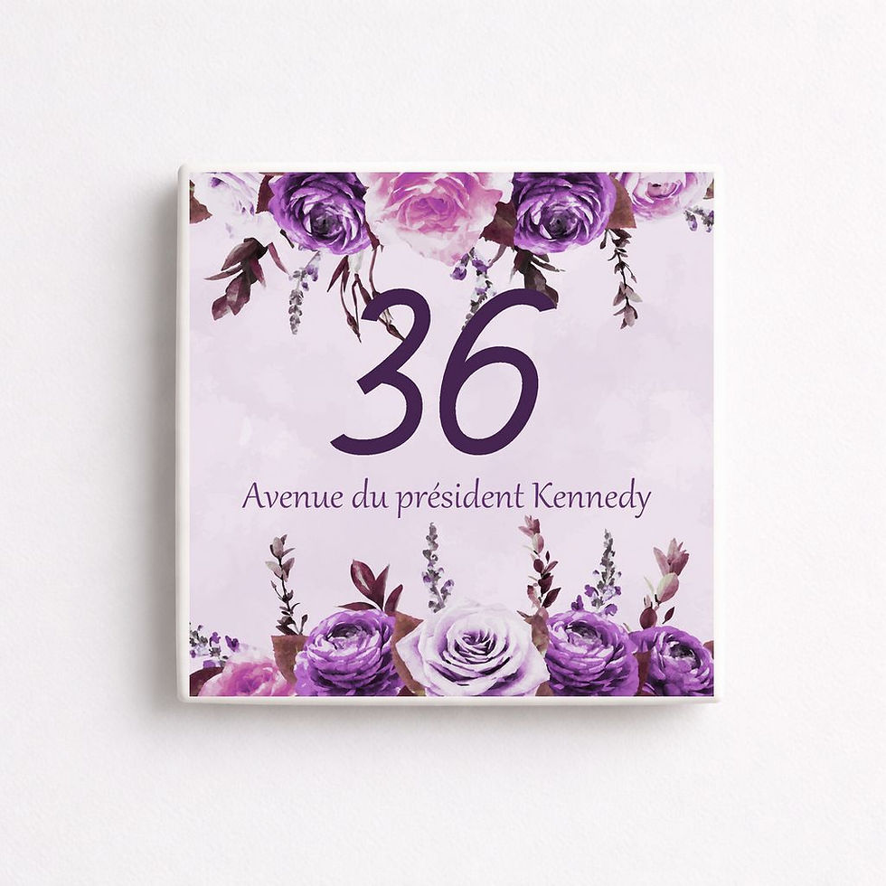 Plaque de maison personnalisée– numéro de maison décor nature