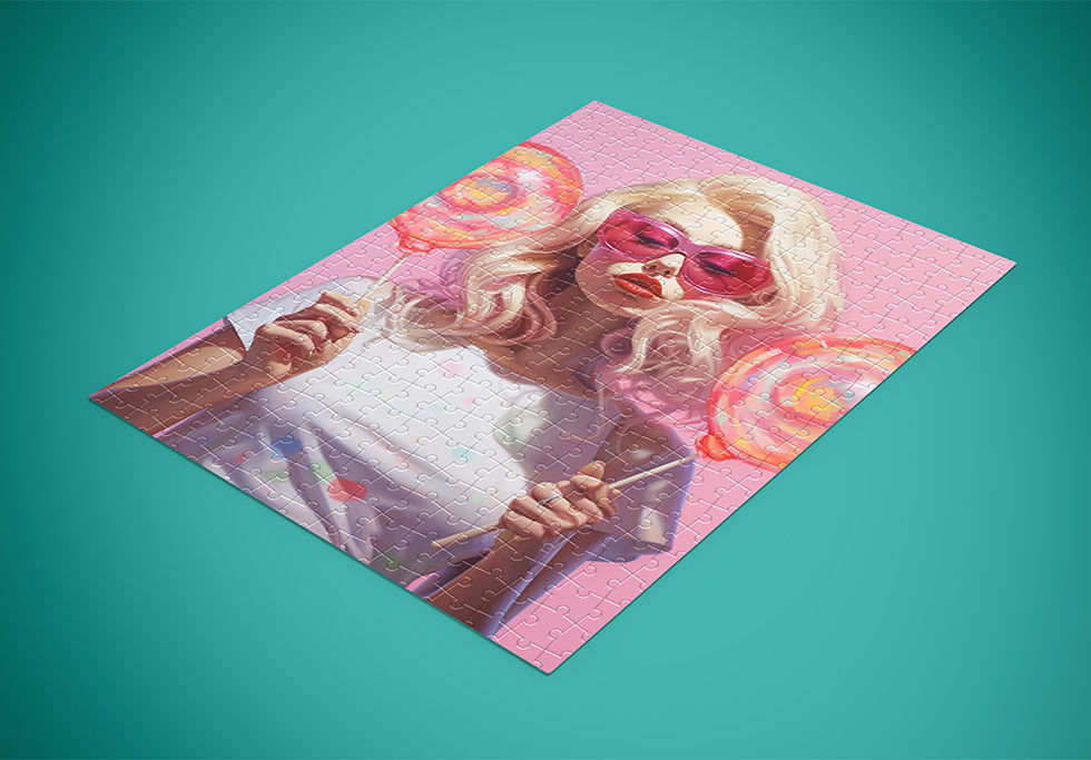 Puzzle 500 pièces Barbie bubble gum