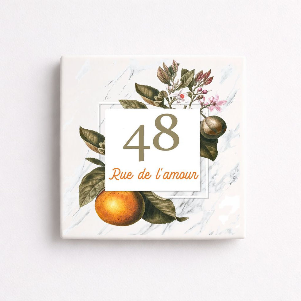 Plaque de maison personnalisée– numéro de maison décor nature