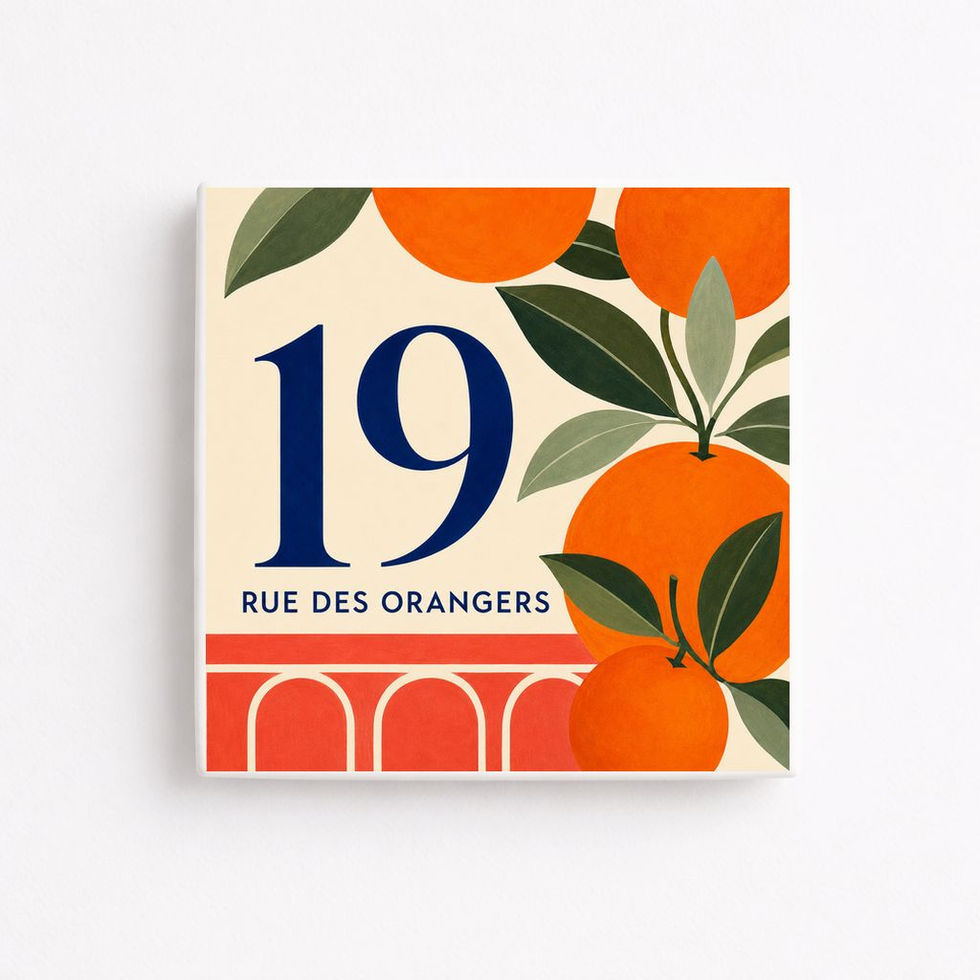 Numéro de maison personnalisé sur céramique – Orangerie