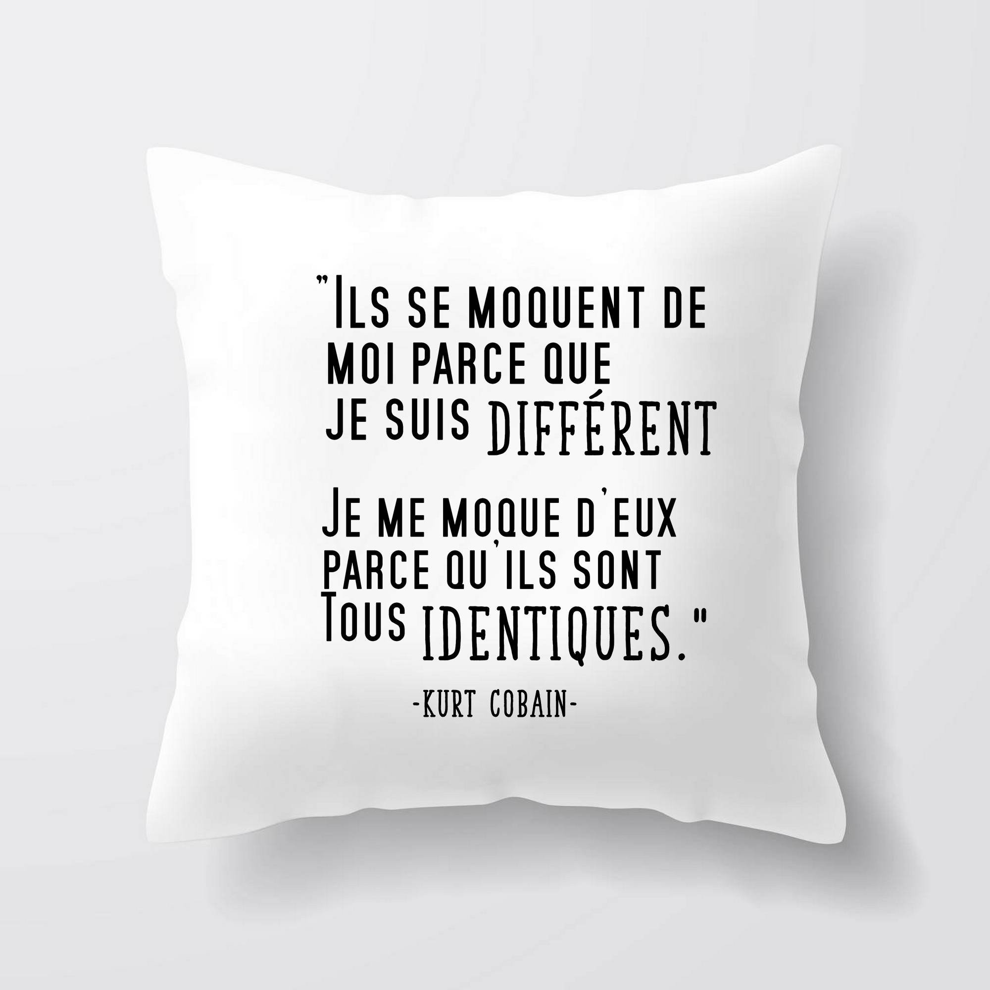 Housse De Coussin Kurt Cobain Citation 158 Mrpatatestore