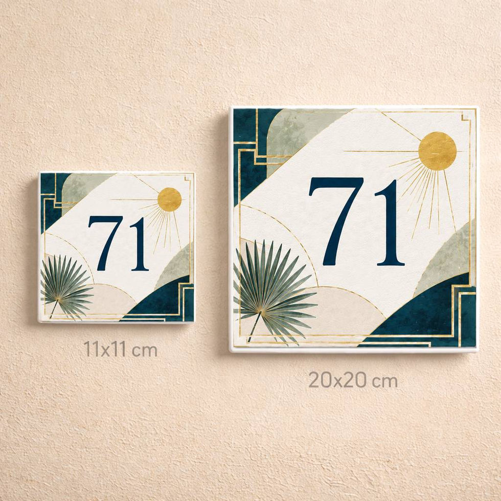 Numéro de maison décoratif personnalisé sur céramique – Gatsby