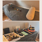 Calm and welcoming Reiki space.