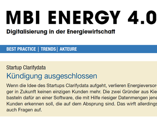 "Kündigung ausgeschlossen" clarifydata Top Story der MBI Energy 4.0