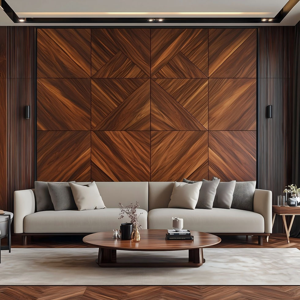 Santos Rosewood Parquet on the Background Wall