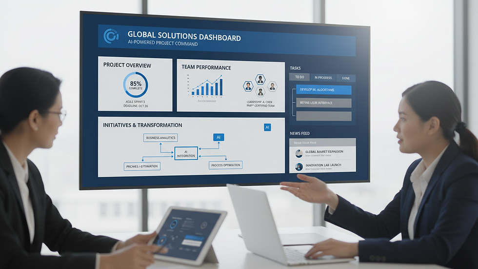 Close-up view of a project management software dashboard