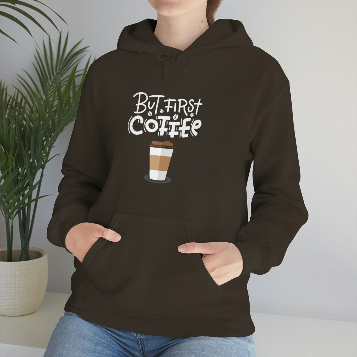 "But First, Coffee" - Unisex Heavy Blend™ Hooded Sweatshirt