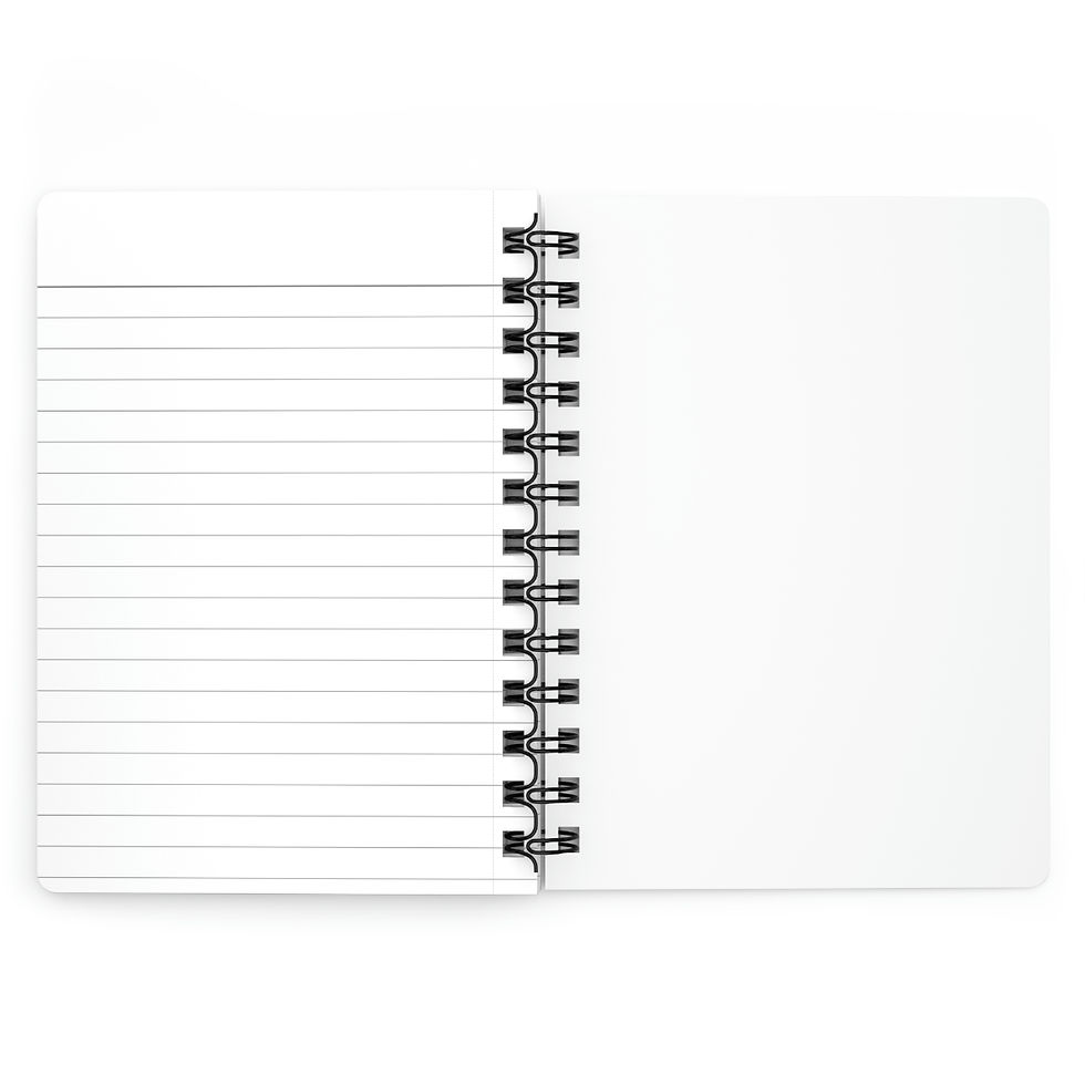 Thumbnail: "Coffee in one hand, notebook in the other." - Spiral Bound Journal