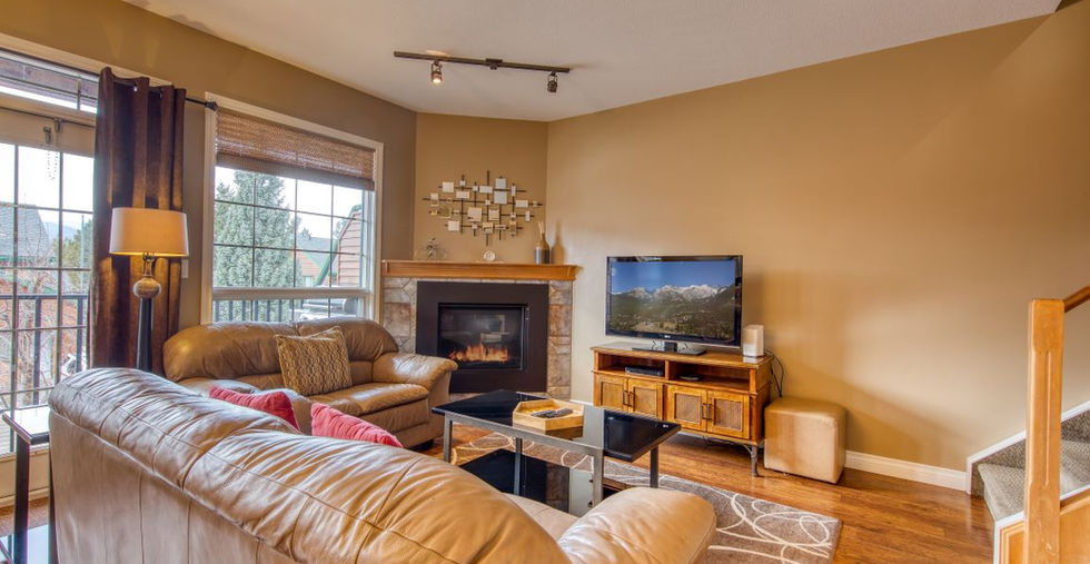 Living area with couches and TV at Marble Canyon Phase 2 Unit 502 Fairmont