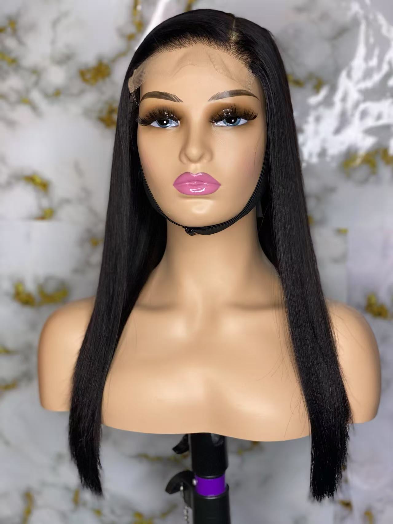 Luxury 18 inches 5by5 Sdd Vietnamese Bonestraight wig