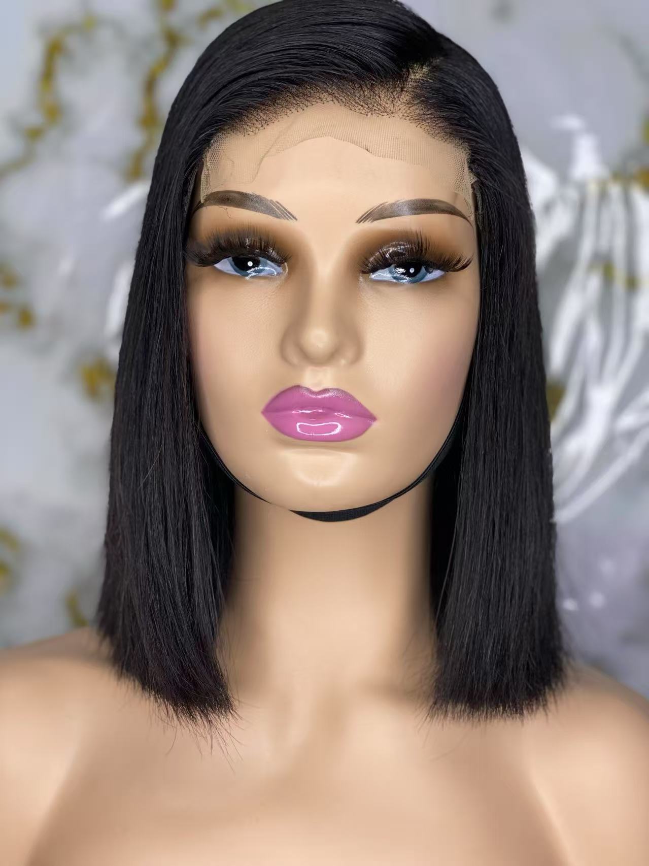 Luxury 10 inches 5by5 Sdd Vietnamese Bonestraight Bob wig