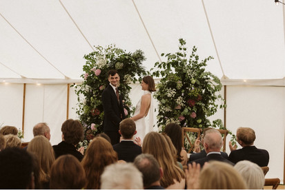Meg Senior UK Wedding Celebrant | English at-home marquee wedding