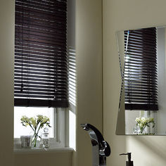 SLX Wood Blinds 25mm Chocolate Blind with Strings