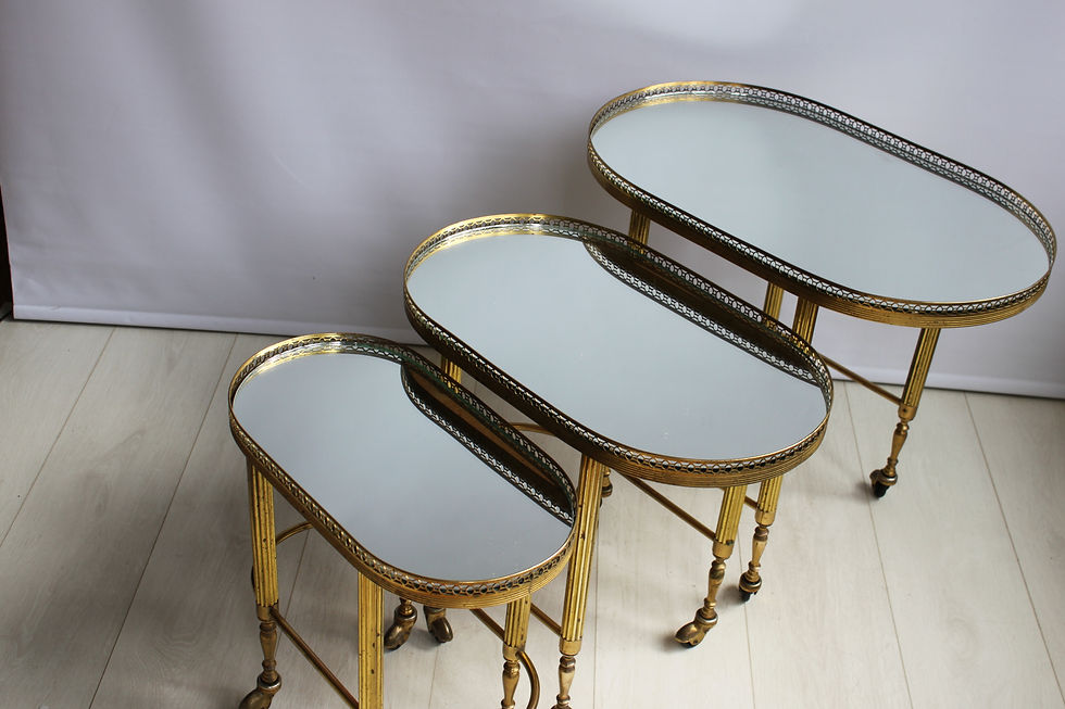 Thumbnail: Nest of brass French trolleys