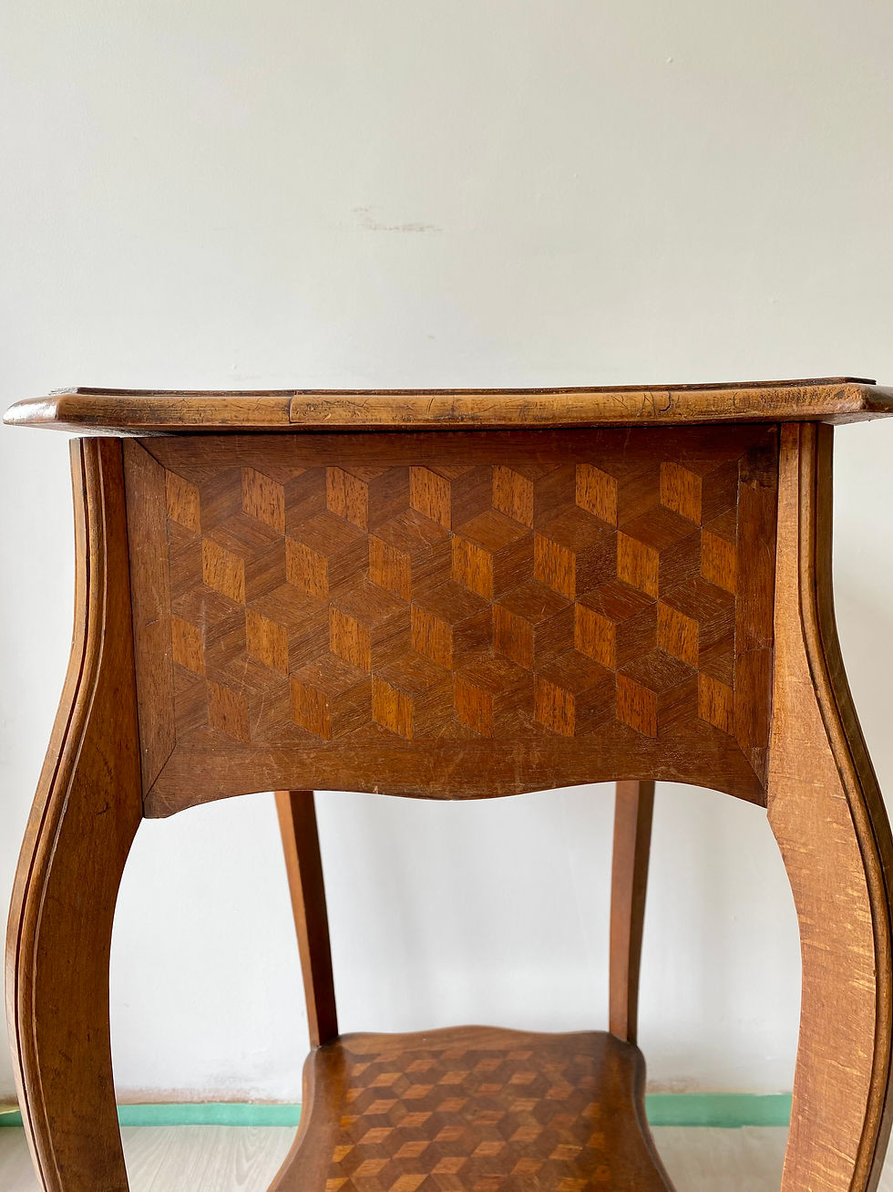 Thumbnail: Antique French Geometric Vanity Side Table