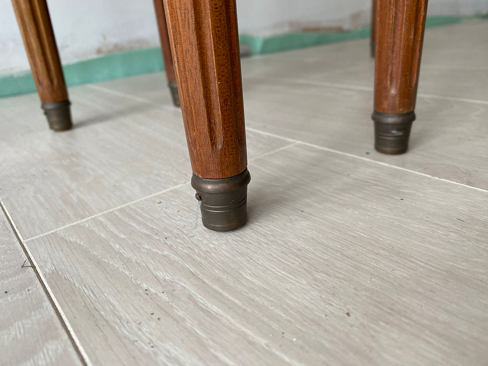 Thumbnail: SOLD Pair of vintage French galleried bedside tables