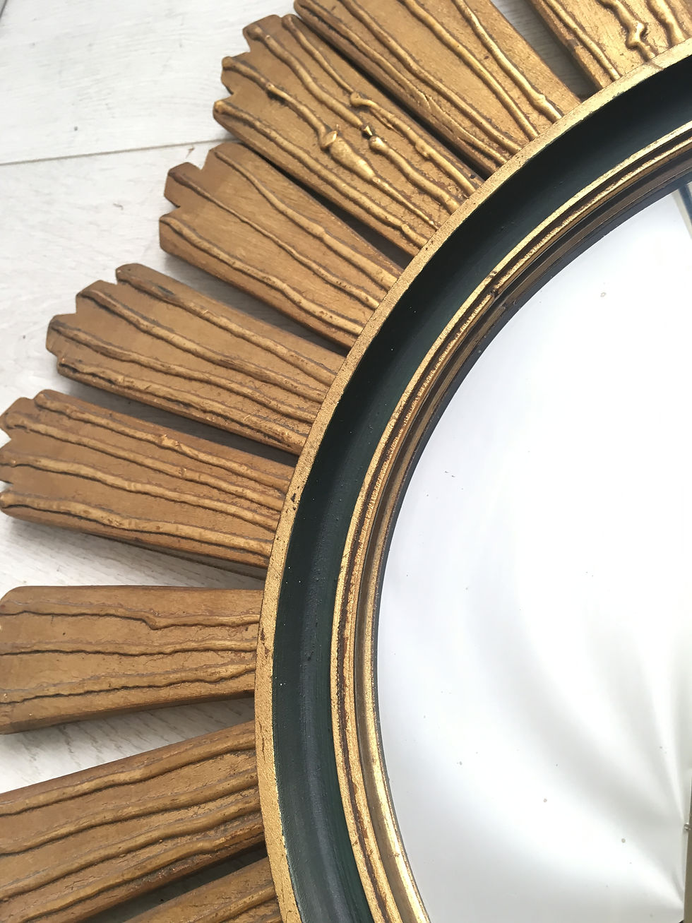 Thumbnail: SOLD Belgium sunburst convex  mirror