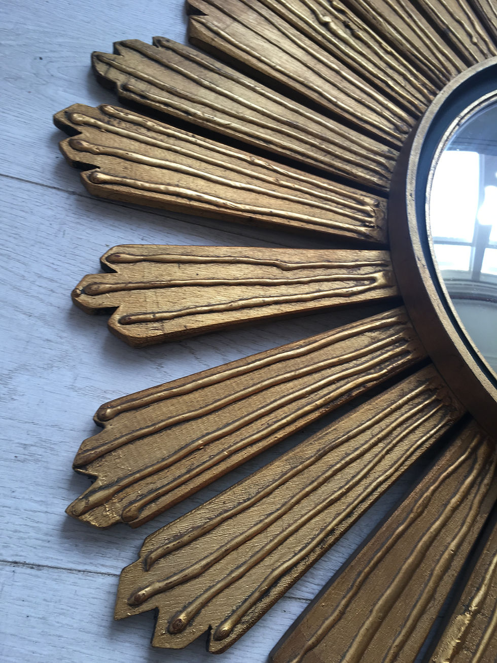 Thumbnail: SOLD Belgium sunburst convex  mirror