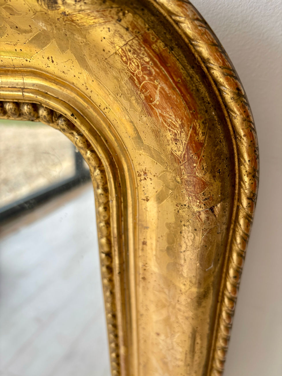 Thumbnail: SOLD Beautiful Antique French Louis Philippe Gilt Mirror