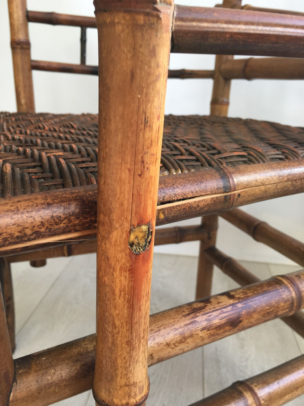 Thumbnail: SOLD A pair of decorative bamboo chairs