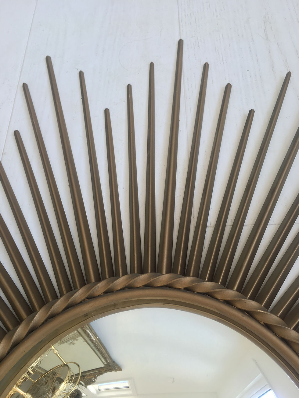 Thumbnail: SOLD Large concave Chaty Vallauris sunburst mirror