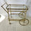 Thumbnail: SOLD Vintage Italian brass bamboo drinks trolley cart ref 2460