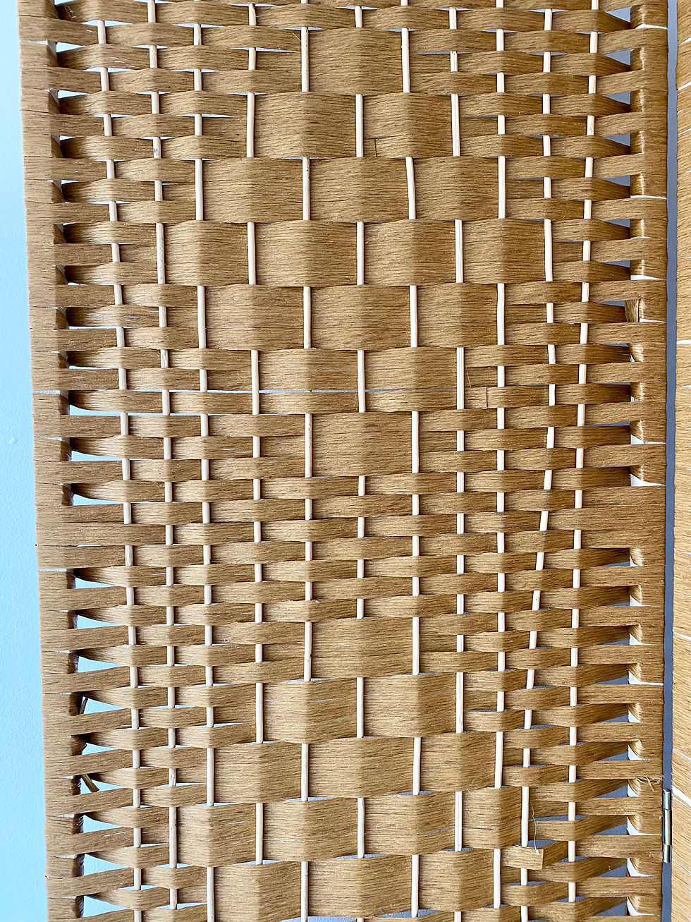Thumbnail: SOLD Vintage woven rattan room divider screen