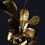 Thumbnail: Sculptural gilded leaf lamp