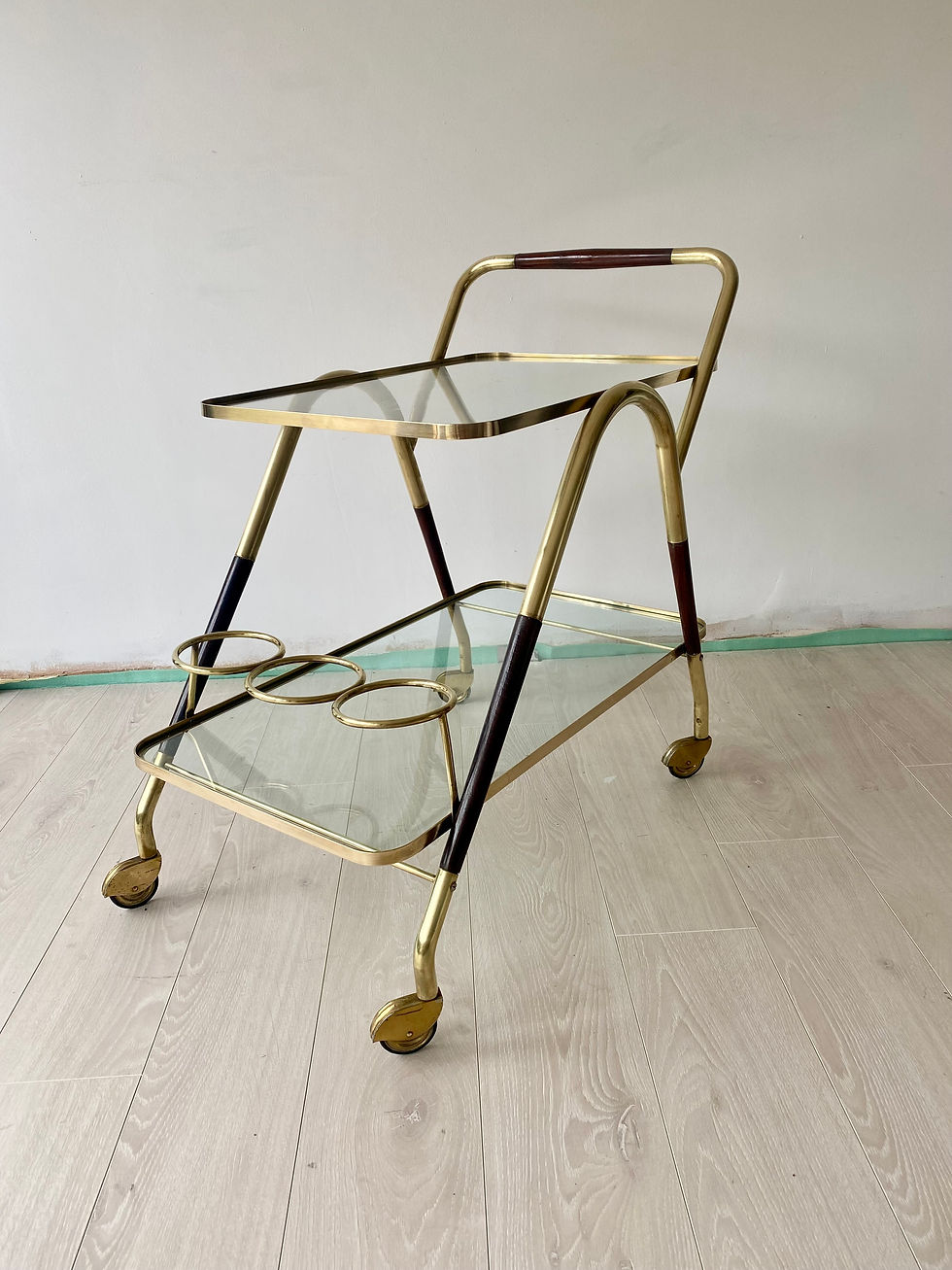 Thumbnail: Mid Century Italian Cesare Lacca Brass Trolley REF 7750