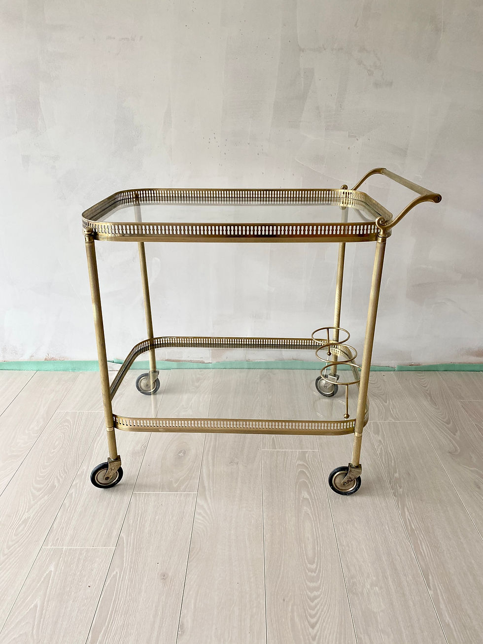 Thumbnail: SOLD Vintage brass drinks trolley bar cart ref 2535