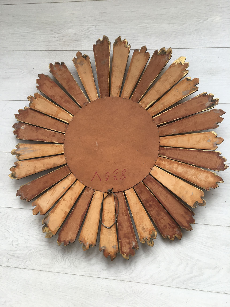 Thumbnail: SOLD Belgium sunburst convex  mirror