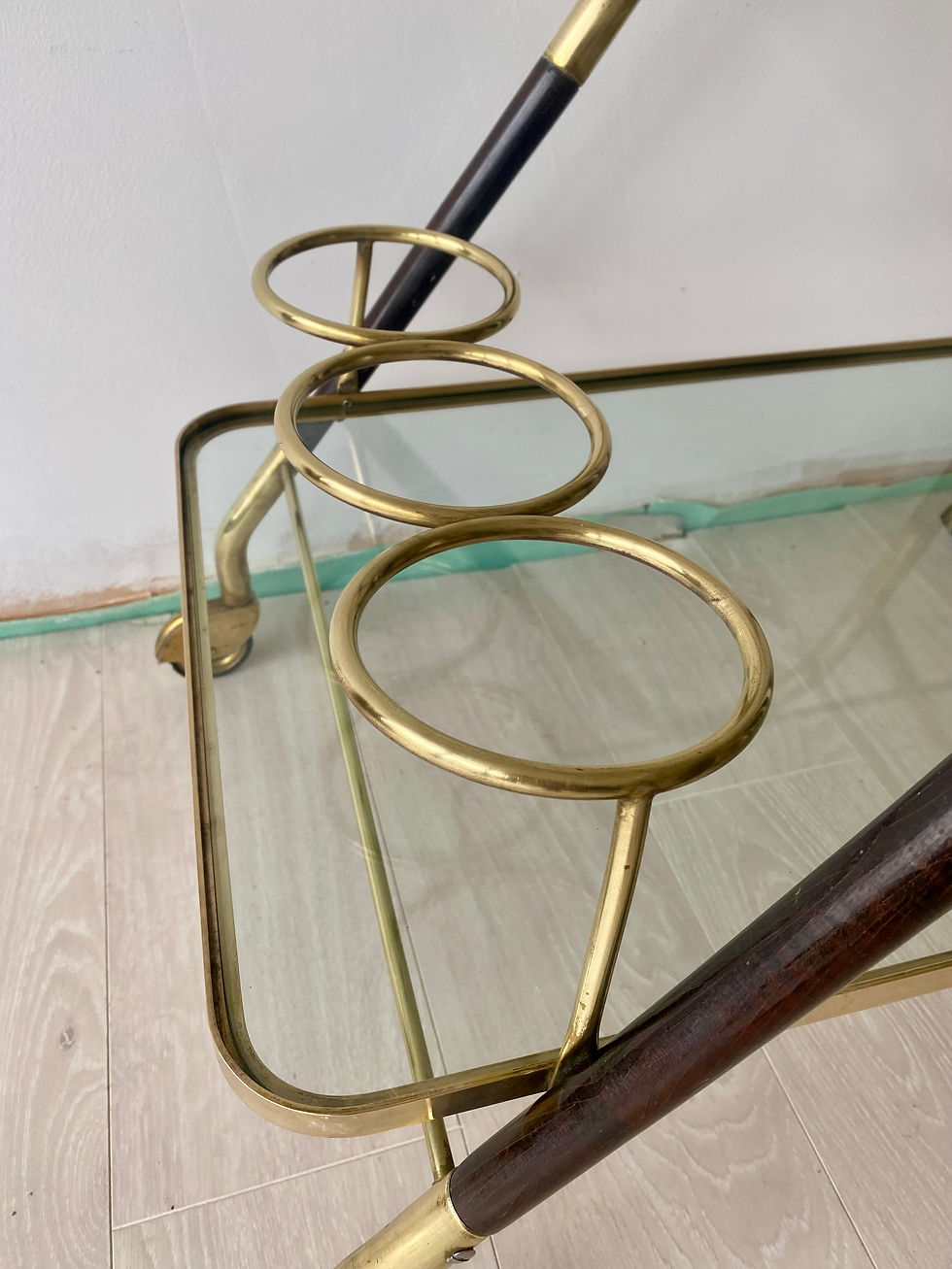 Thumbnail: Mid Century Italian Cesare Lacca Brass Trolley REF 7750