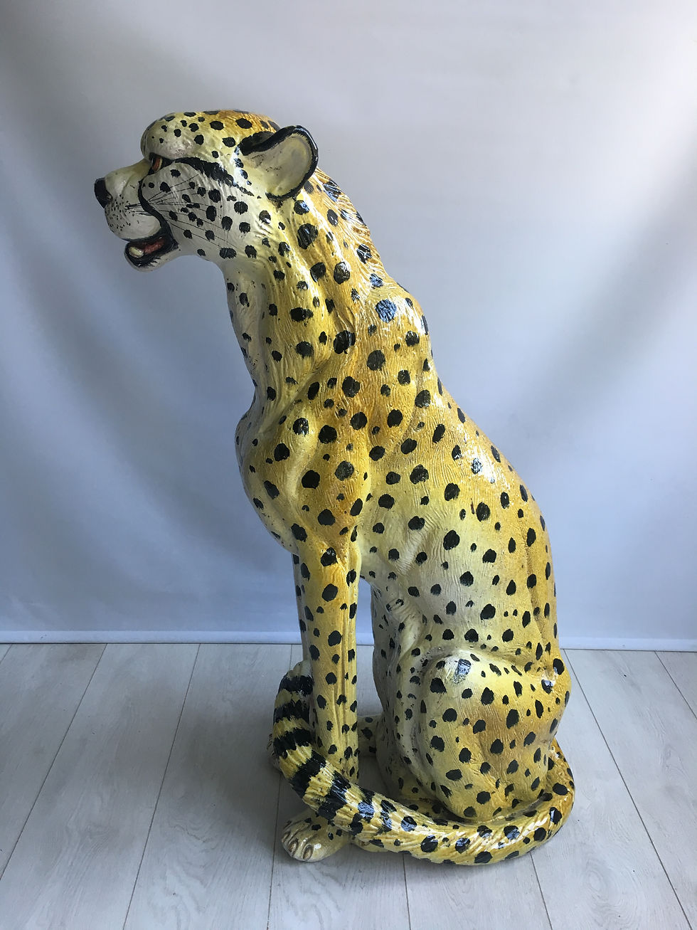 Thumbnail: SOLD vintage  Italian terracotta cheetah statue