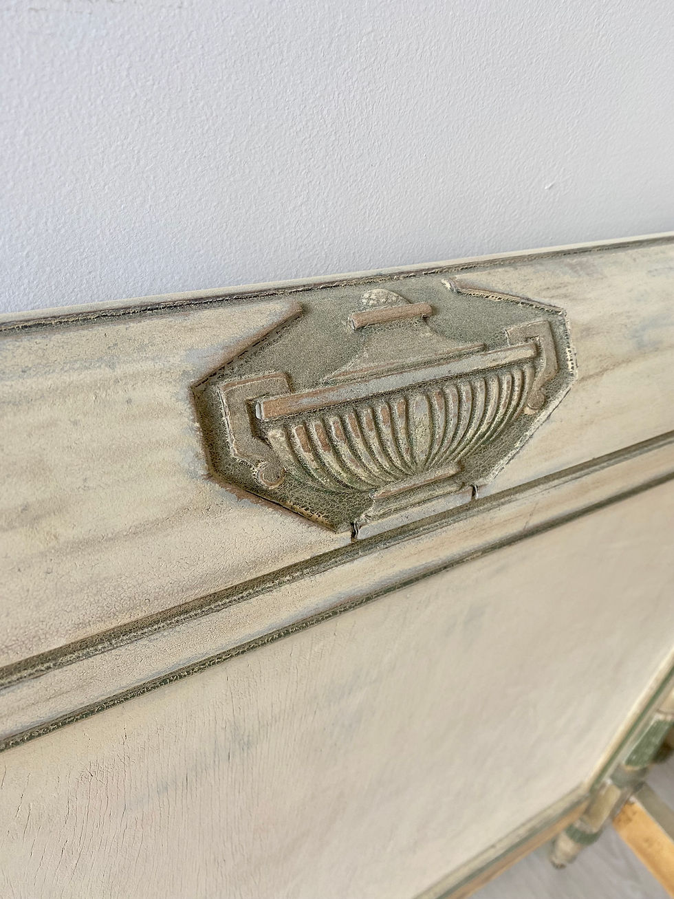 Thumbnail: SOLD Pair Of Antique French  Painted Beds