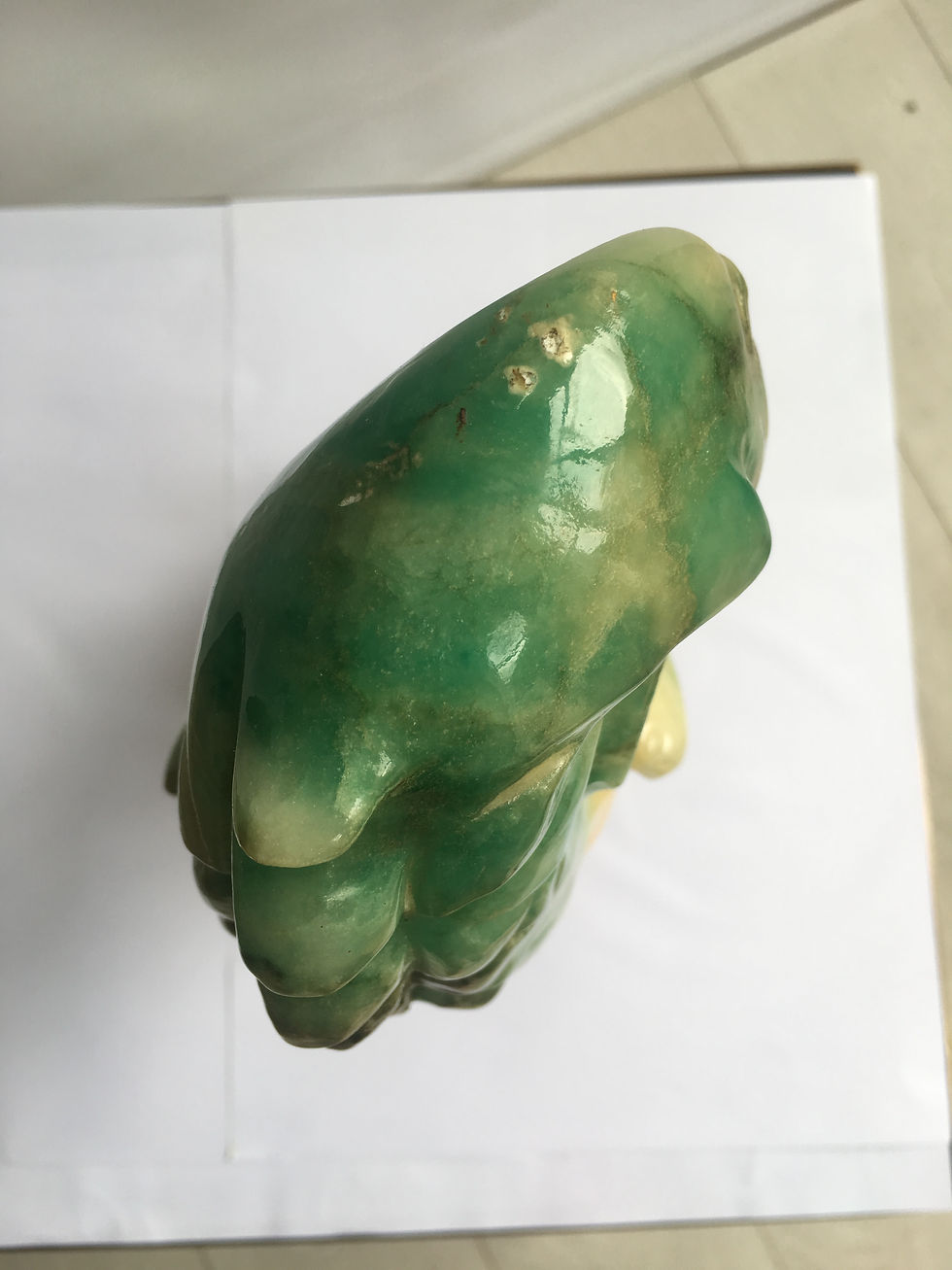 Thumbnail: French Art Deco carved alabaster parrot sculpture