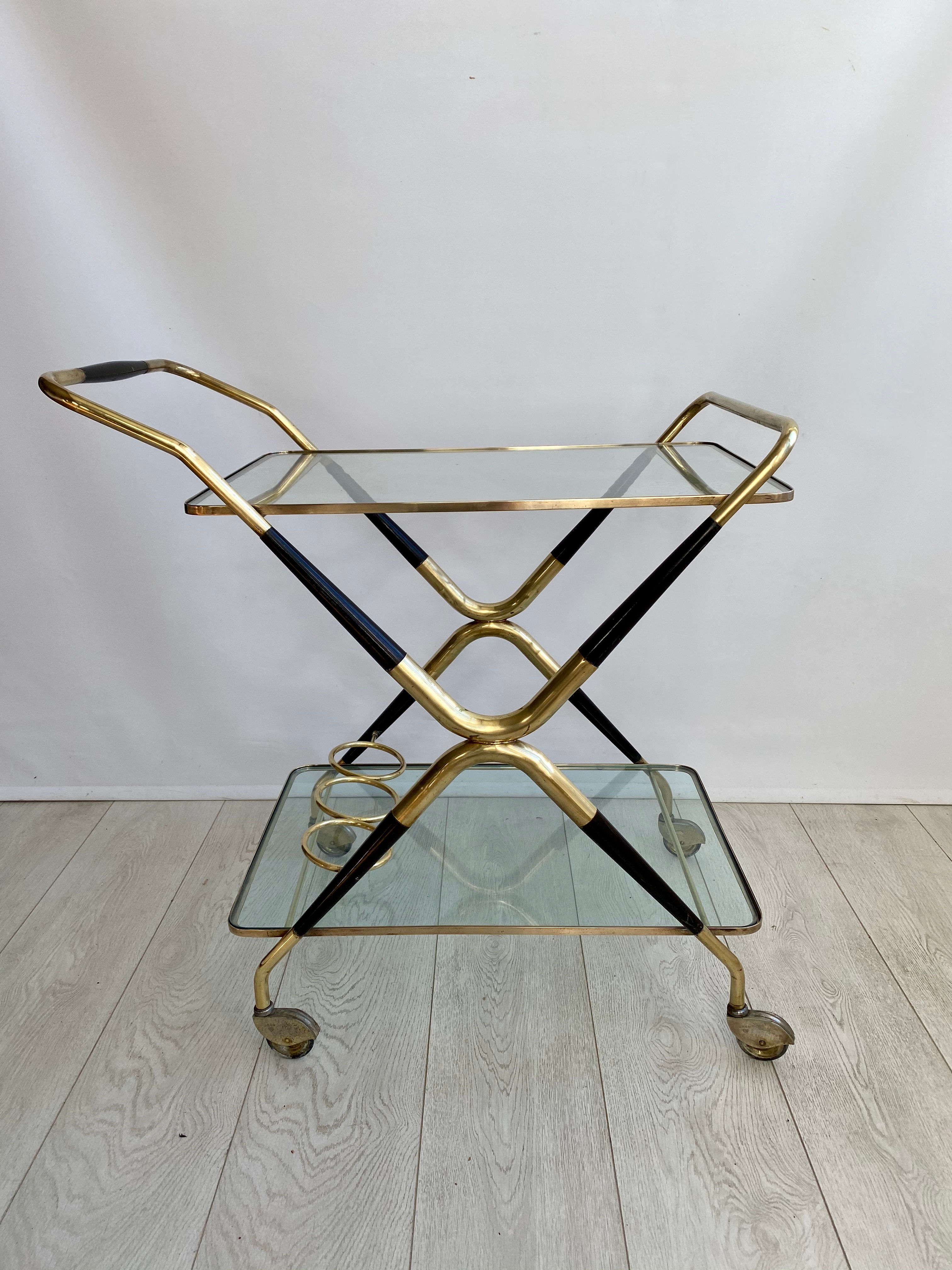 SOLD Midcentury Cesare Lacca drinks trolley bar cart